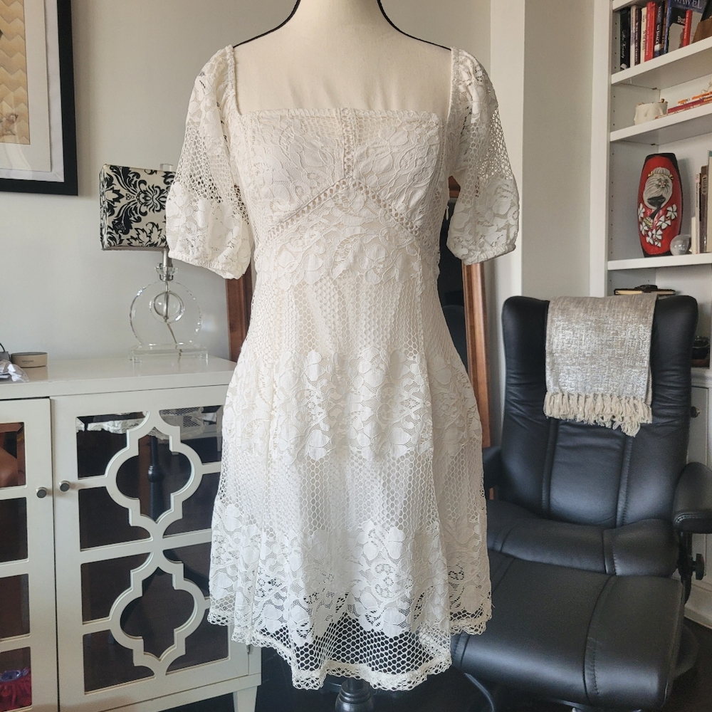 FREE PEOPLE White Babydoll Dress - Picture 7 of 15